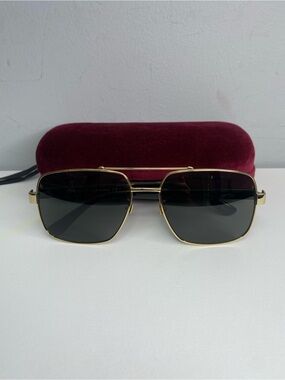 Gucci Black/Gold Men's GG059S NWOT Sunglasses